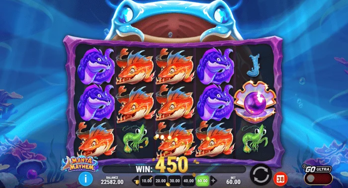 Manta Mayhem - Combinación ganadora en el juego base